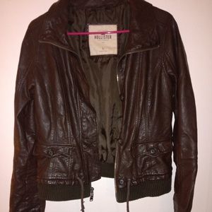 Hollister faux leather jacket